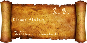 Klepp Vivien névjegykártya